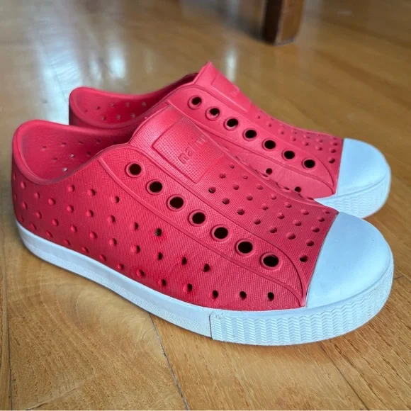 Pink Native Jefferson C10 Native Shoes Native Jefferson Shoes Red Boys Girls Foam Holey